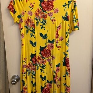 ASOS Yellow Dress with Floral Print